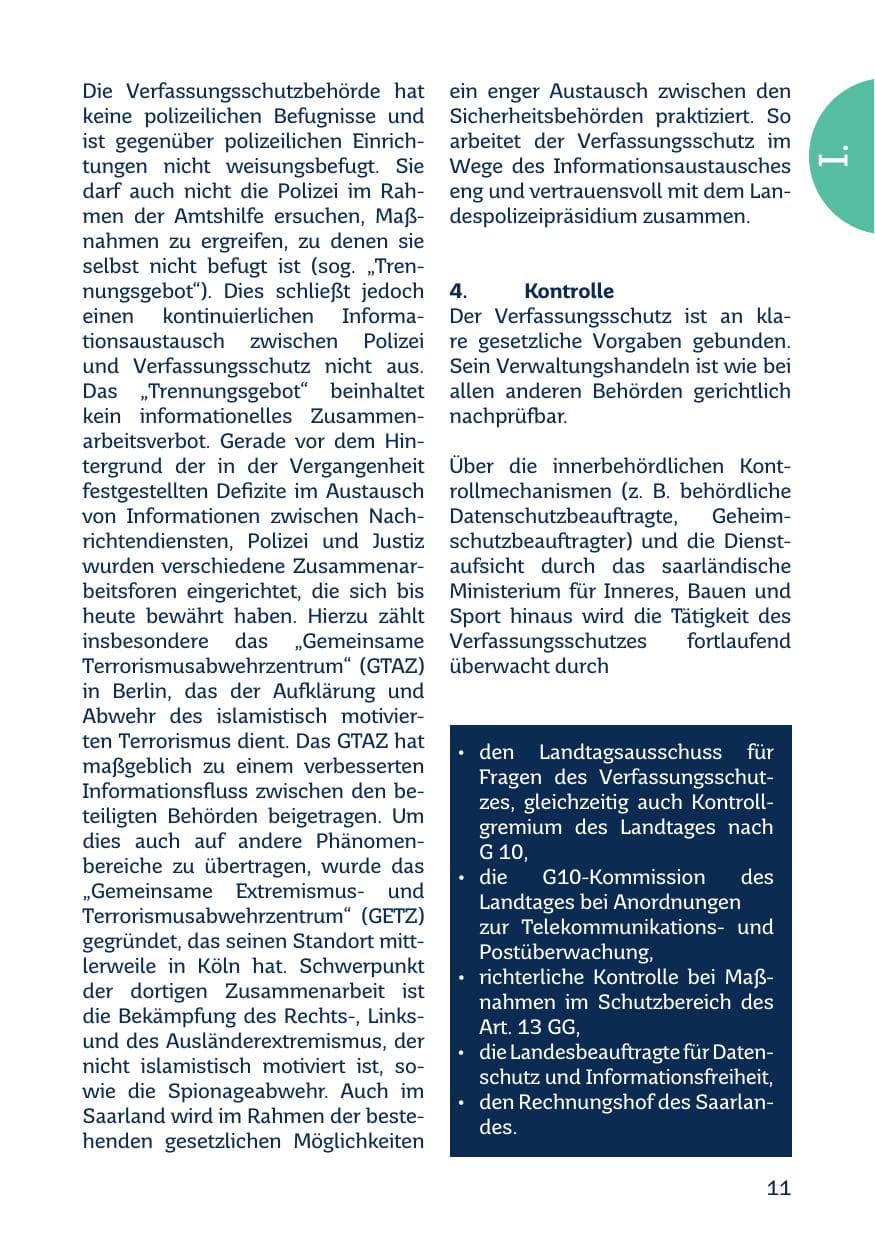 Seite 13 des Verfassungsschutzbericht 2018 Saarland