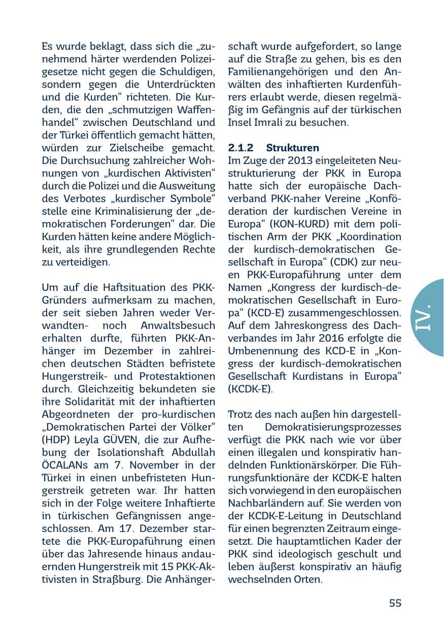 Seite 57 des Verfassungsschutzbericht 2018 Saarland