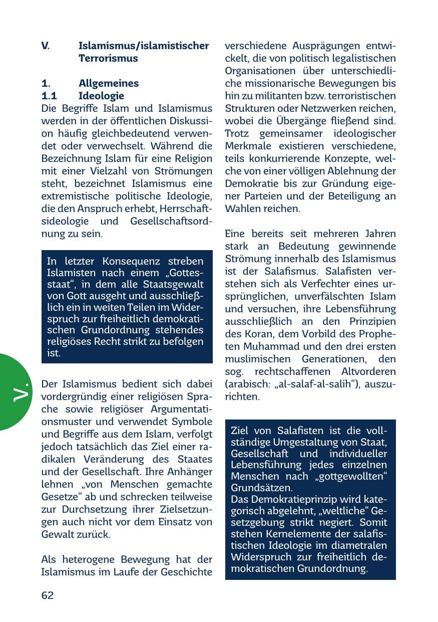 Seite 64 des Verfassungsschutzbericht 2018 Saarland