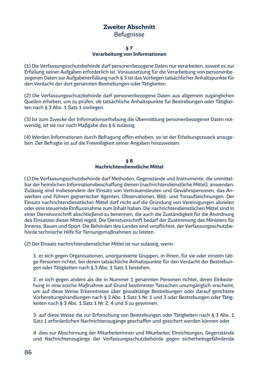Seite 88 des Verfassungsschutzbericht 2018 Saarland