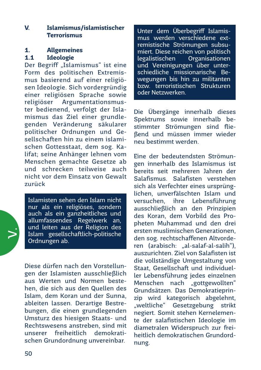 Seite 52 des Verfassungsschutzbericht 2020 Saarland
