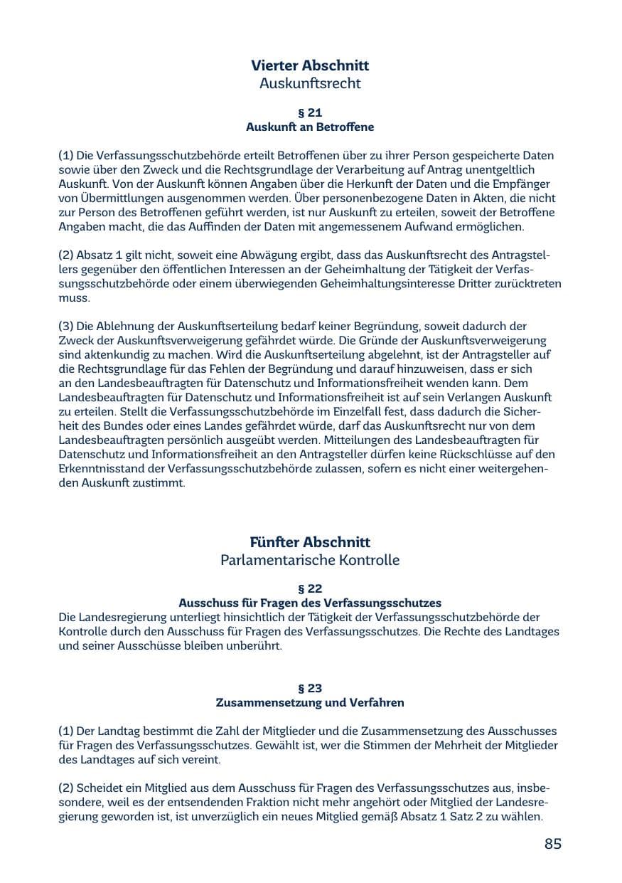 Seite 87 des Verfassungsschutzbericht 2020 Saarland