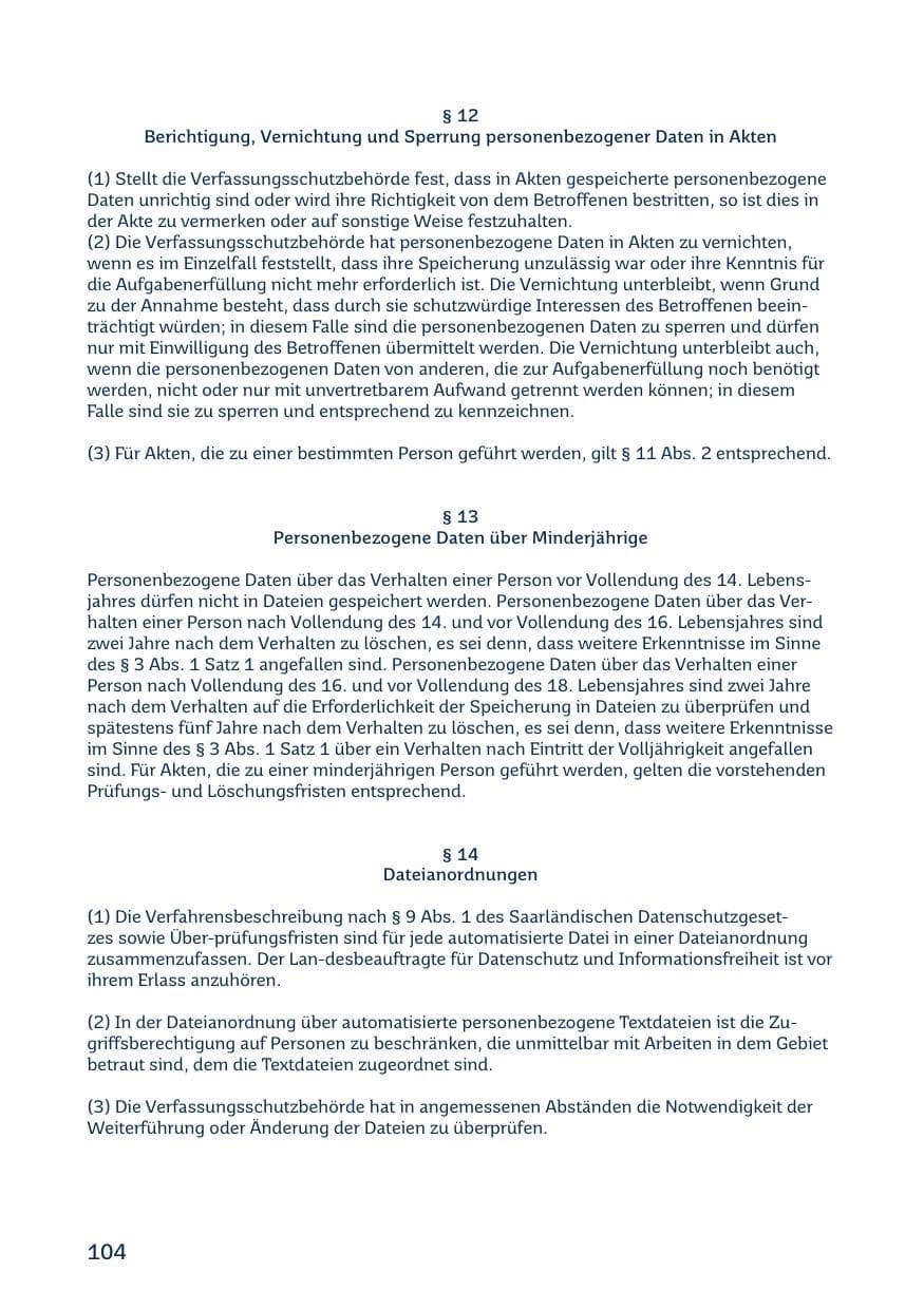 Seite 106 des Verfassungsschutzbericht 2021 Saarland
