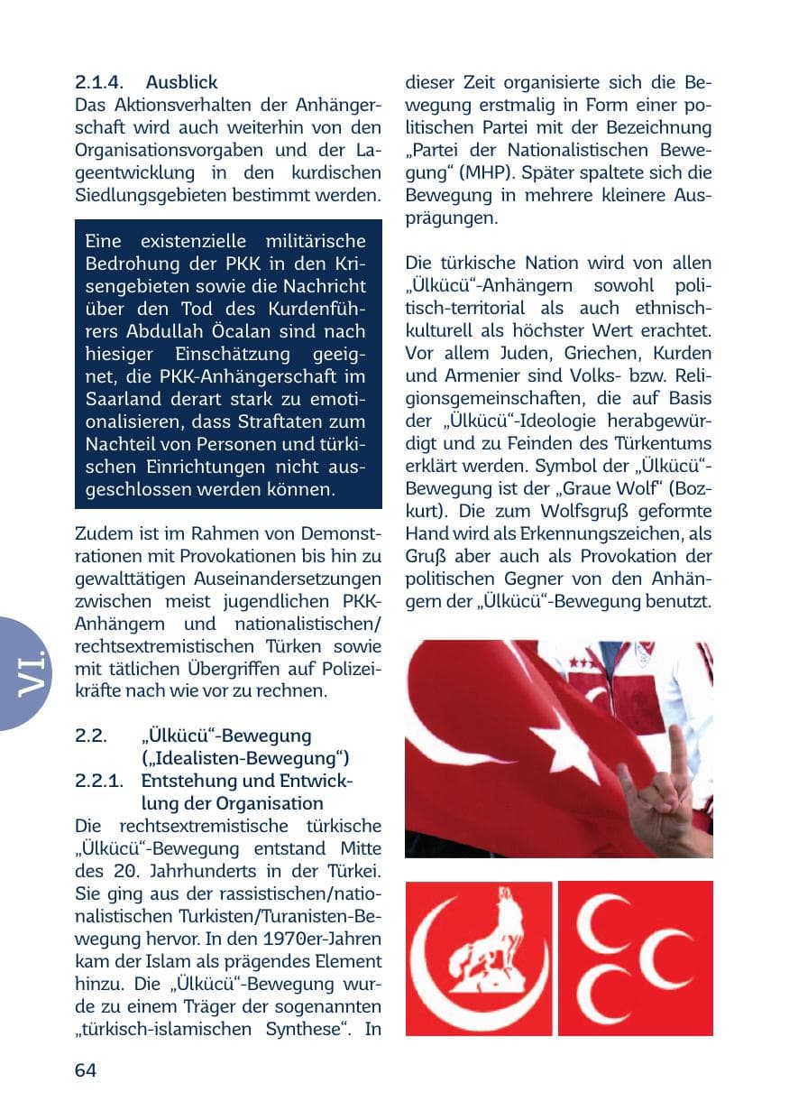Seite 66 des Verfassungsschutzbericht 2021 Saarland