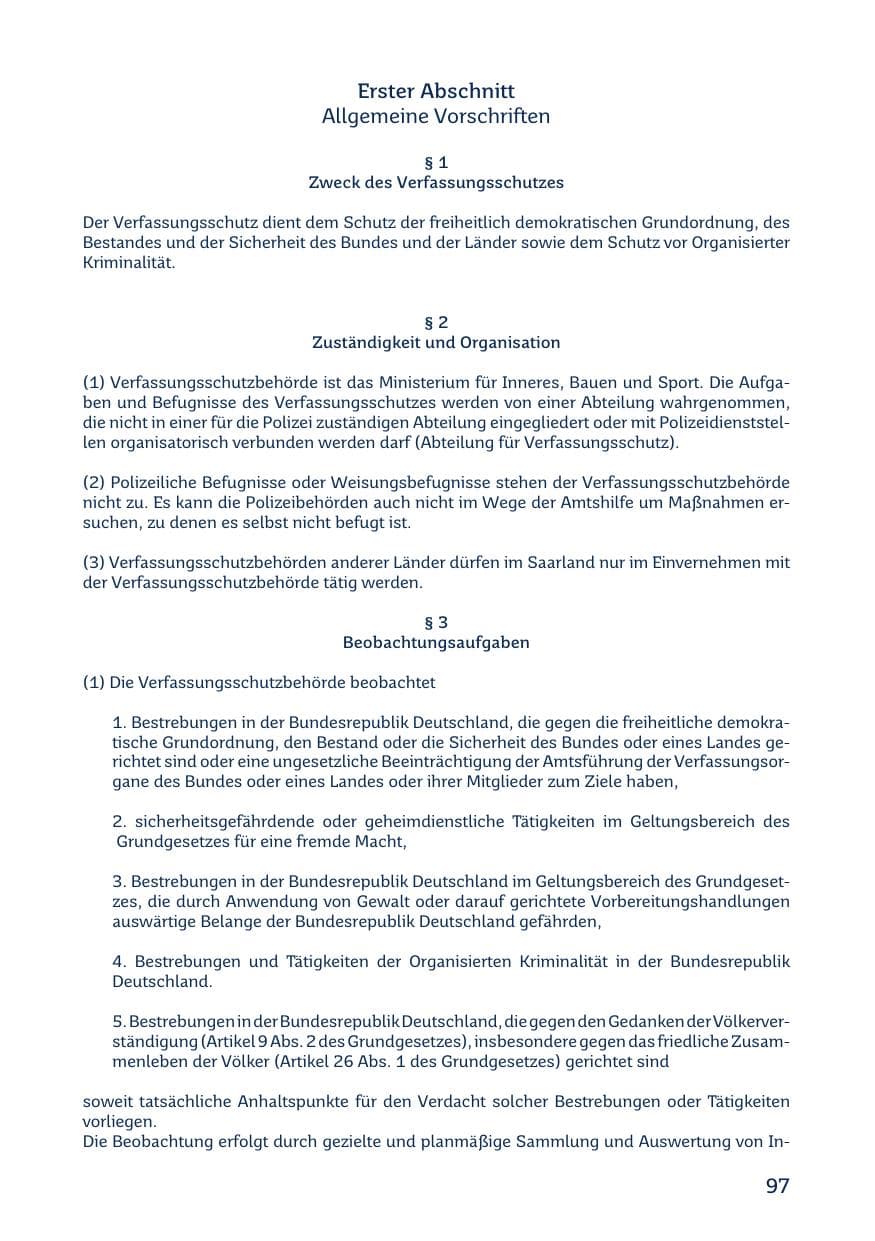 Seite 99 des Verfassungsschutzbericht 2021 Saarland