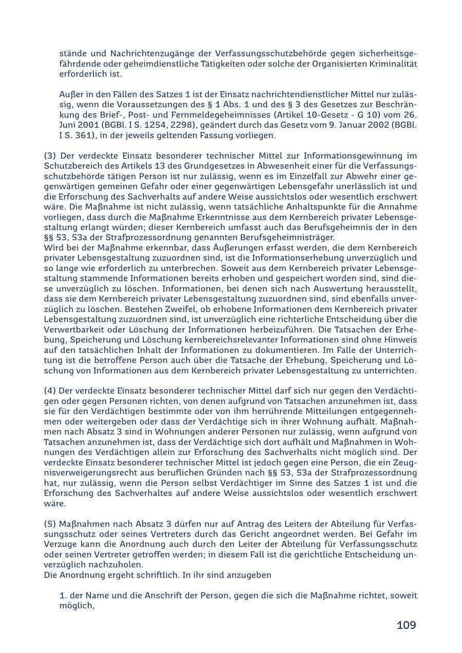 Seite 109 des Verfassungsschutzbericht 2022 Saarland