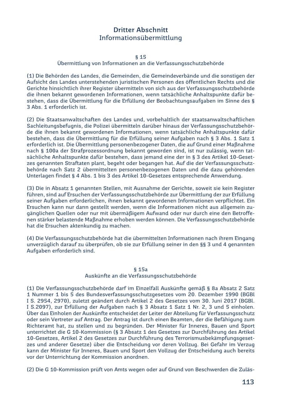 Seite 113 des Verfassungsschutzbericht 2022 Saarland