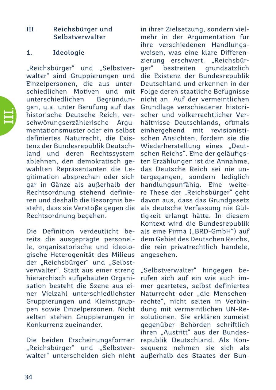 Seite 34 des Verfassungsschutzbericht 2022 Saarland