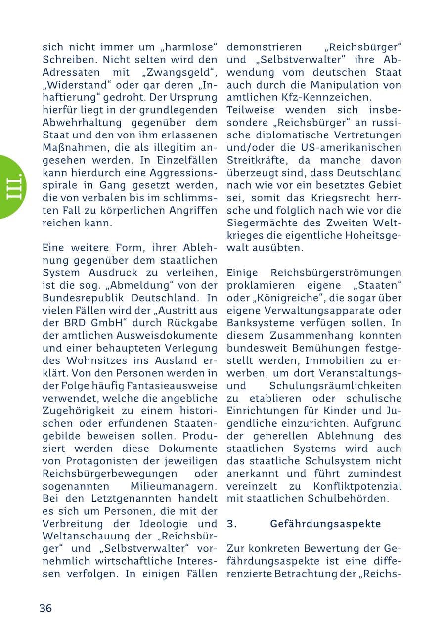 Seite 36 des Verfassungsschutzbericht 2022 Saarland