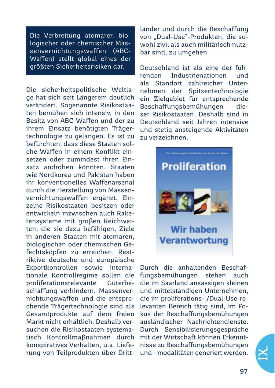 Seite 97 des Verfassungsschutzbericht 2022 Saarland