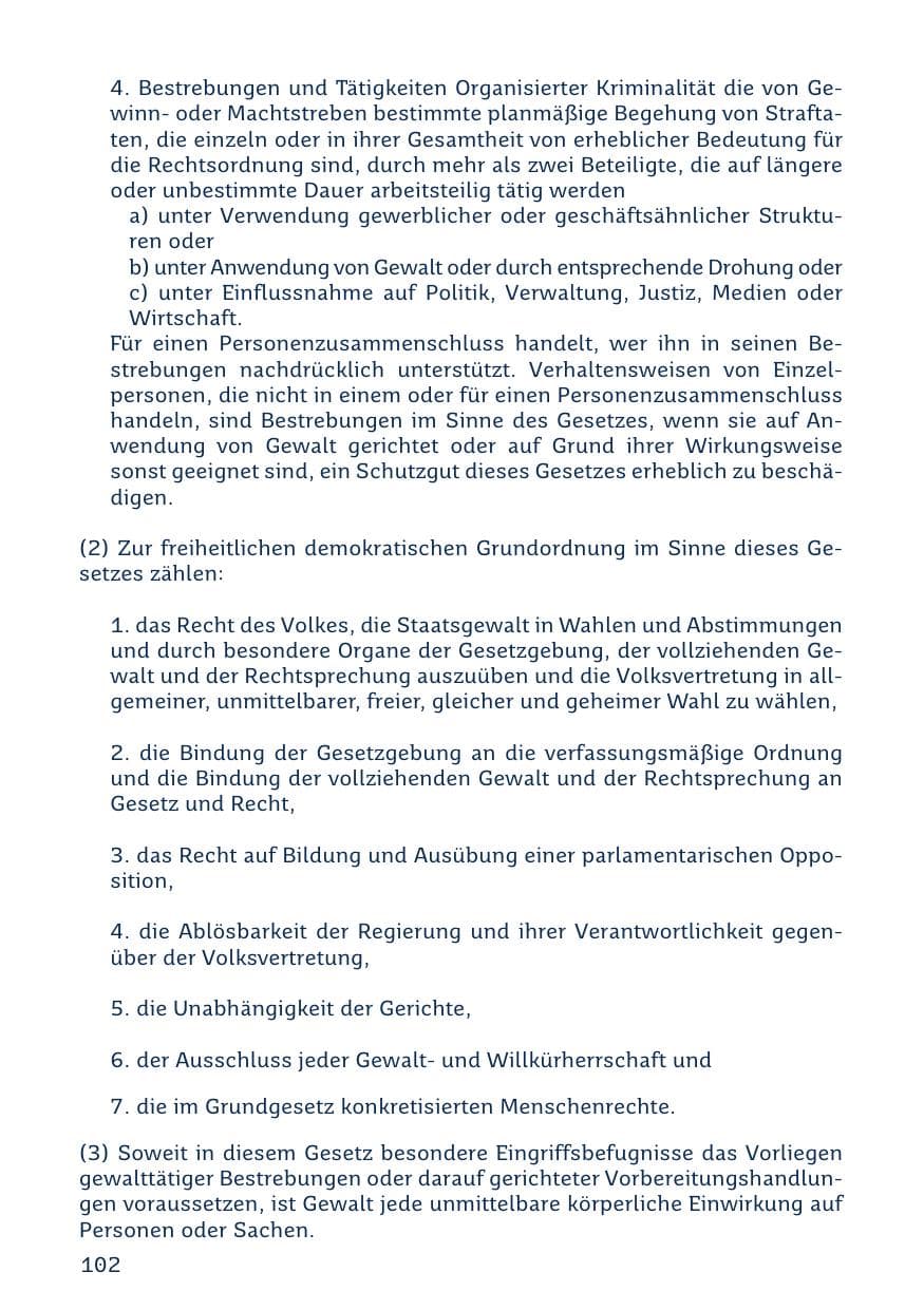 Seite 102 des Verfassungsschutzbericht 2023 Saarland