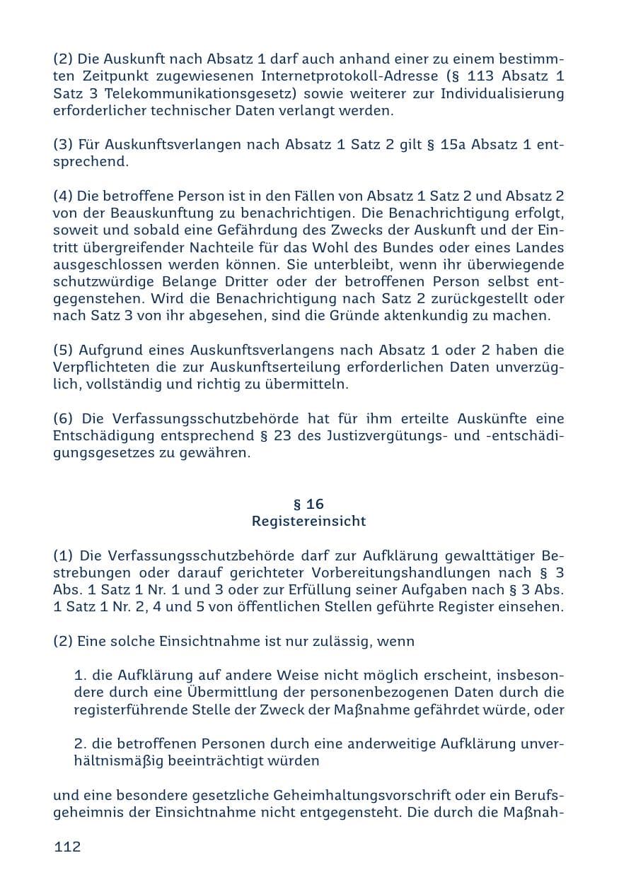 Seite 112 des Verfassungsschutzbericht 2023 Saarland