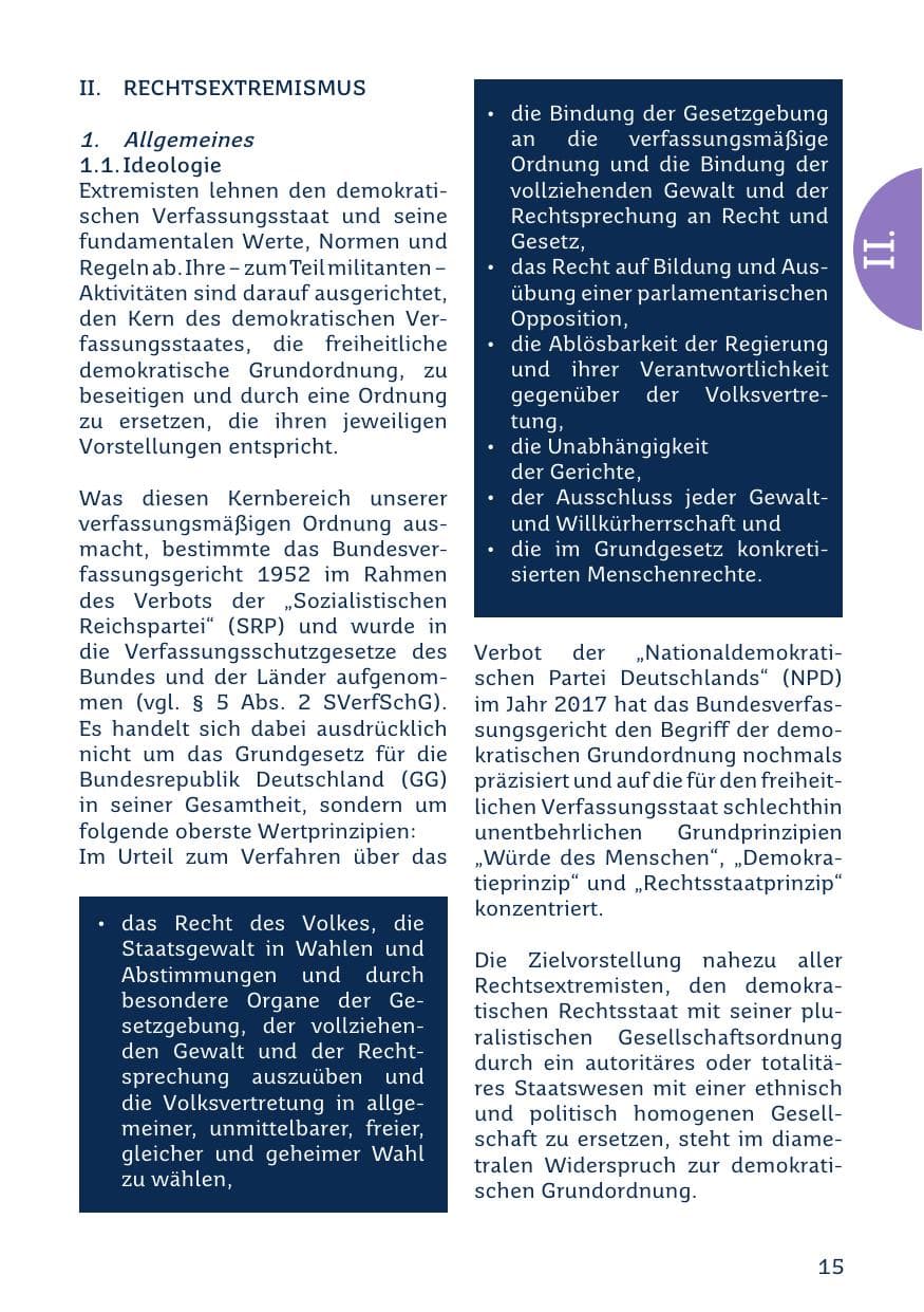 Seite 15 des Verfassungsschutzbericht 2023 Saarland