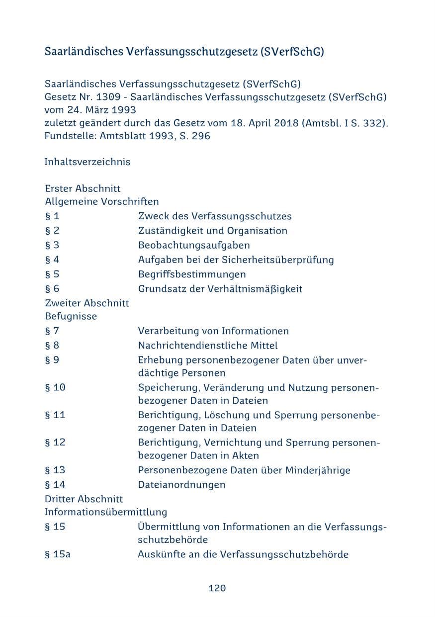 Seite 120 des Verfassungsschutzbericht 2024 Saarland