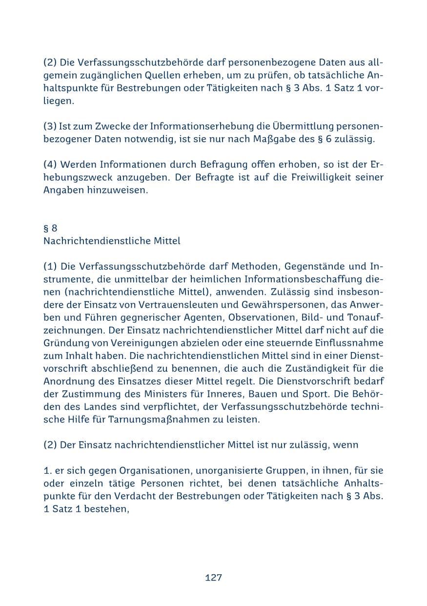 Seite 127 des Verfassungsschutzbericht 2024 Saarland