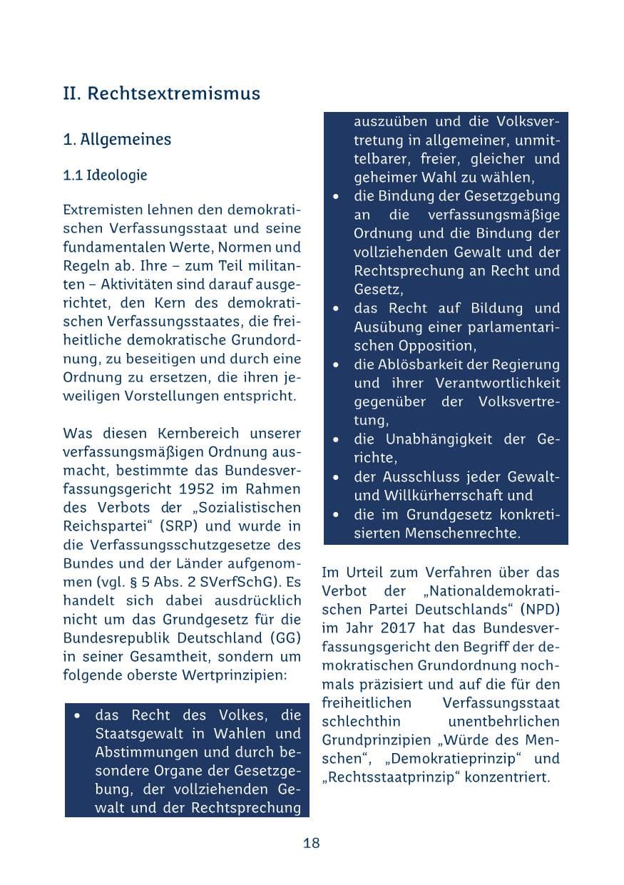 Seite 18 des Verfassungsschutzbericht 2024 Saarland