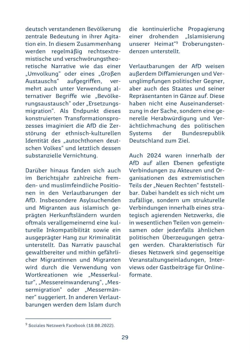 Seite 29 des Verfassungsschutzbericht 2024 Saarland