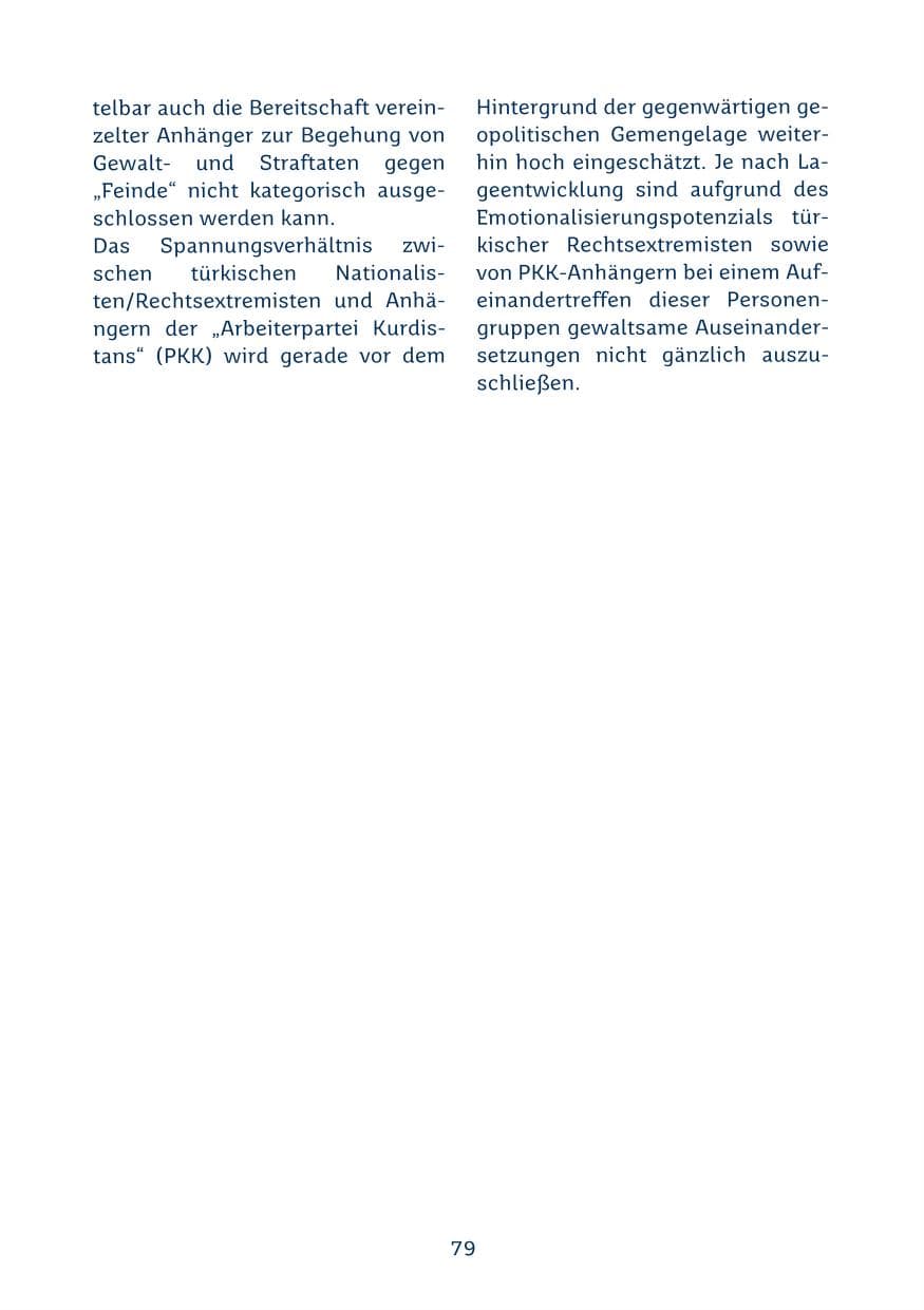 Seite 79 des Verfassungsschutzbericht 2024 Saarland