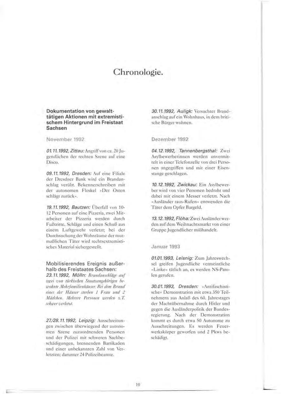 Seite 11 des Verfassungsschutzbericht 1993 Sachsen