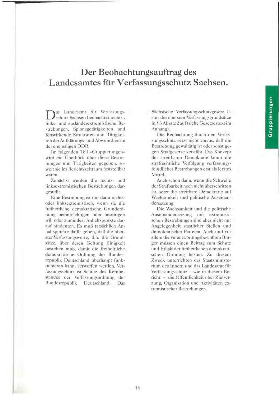 Seite 16 des Verfassungsschutzbericht 1993 Sachsen