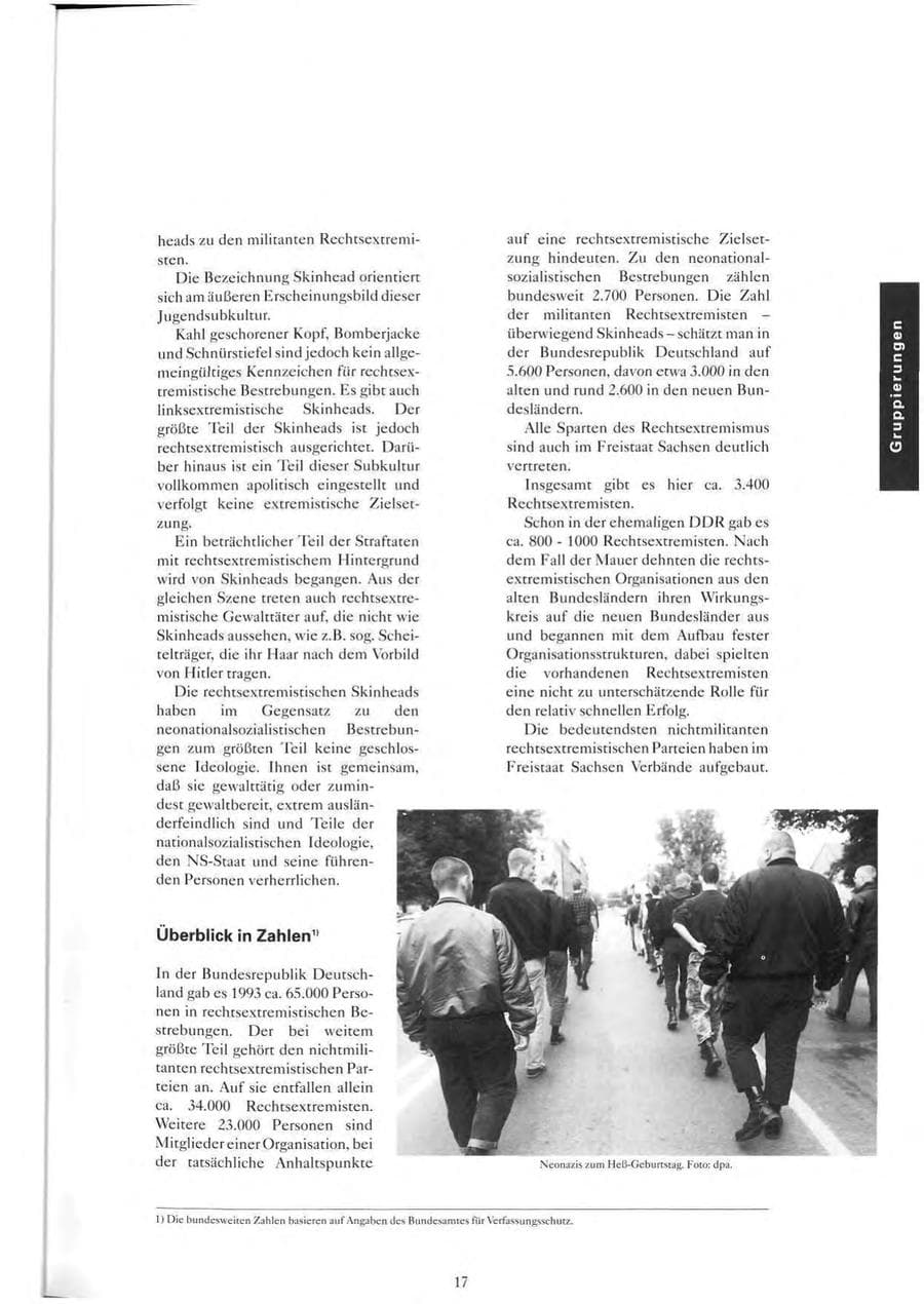 Seite 18 des Verfassungsschutzbericht 1993 Sachsen