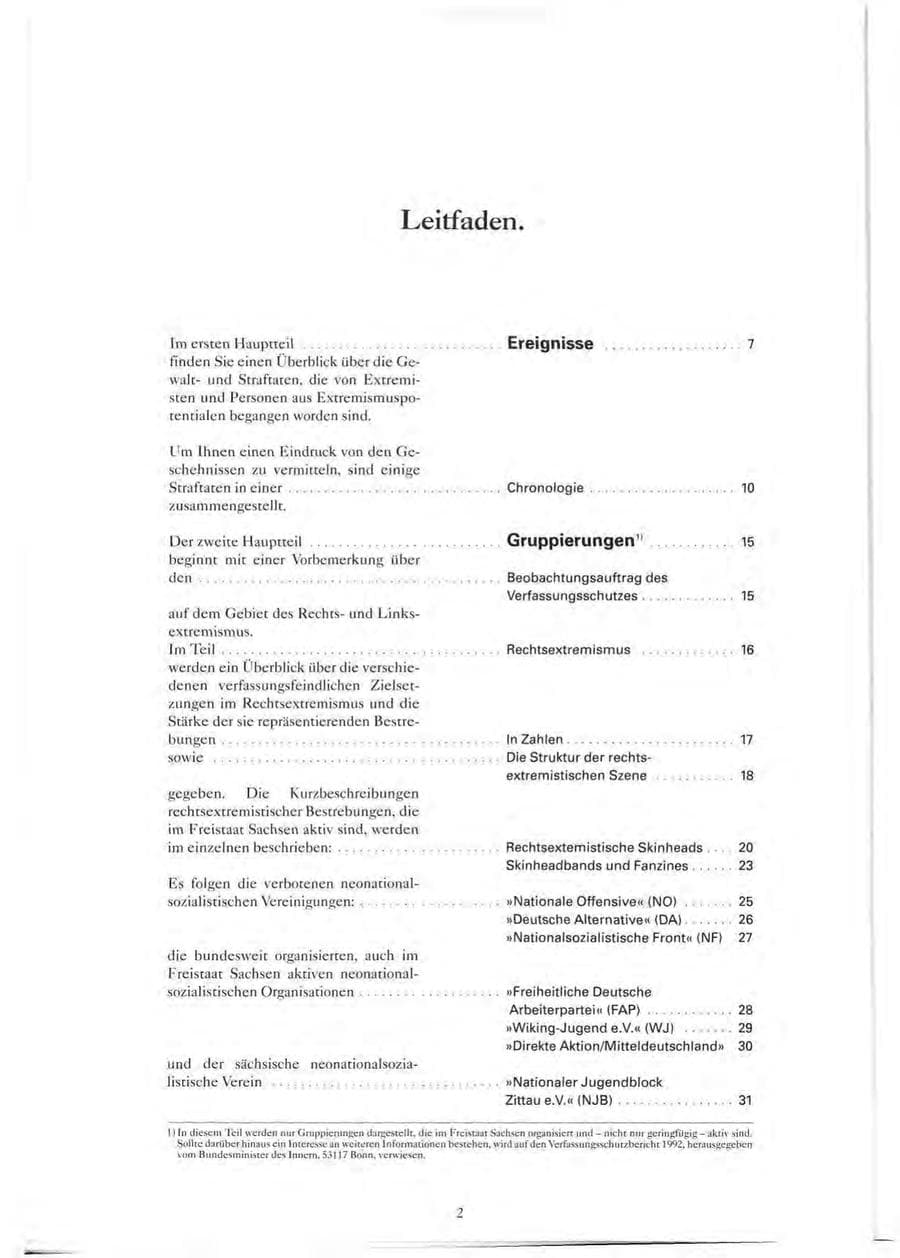 Seite 3 des Verfassungsschutzbericht 1993 Sachsen