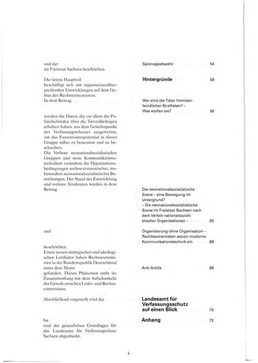 Seite 5 des Verfassungsschutzbericht 1993 Sachsen