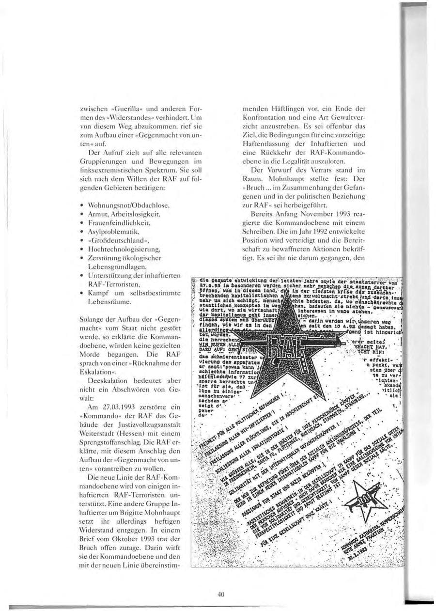 Seite 41 des Verfassungsschutzbericht 1993 Sachsen