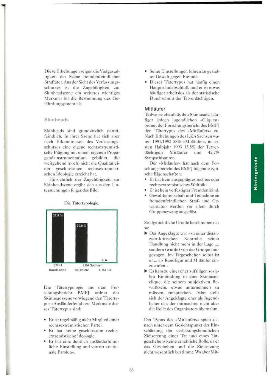 Seite 64 des Verfassungsschutzbericht 1993 Sachsen