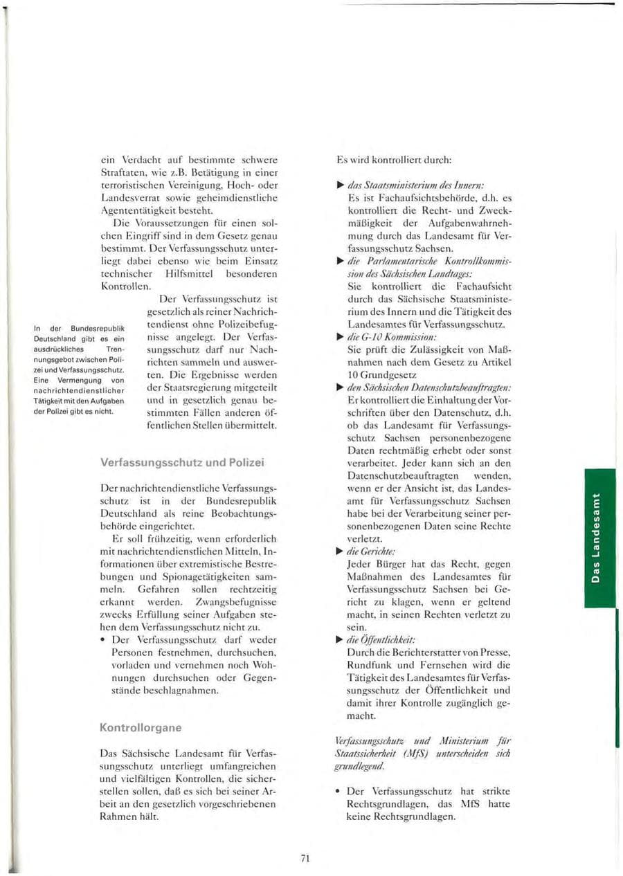 Seite 72 des Verfassungsschutzbericht 1993 Sachsen