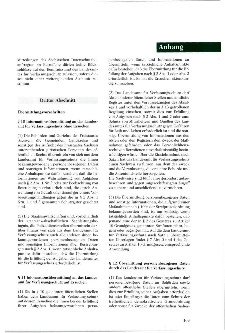 Seite 104 des Verfassungsschutzbericht 1994 Sachsen