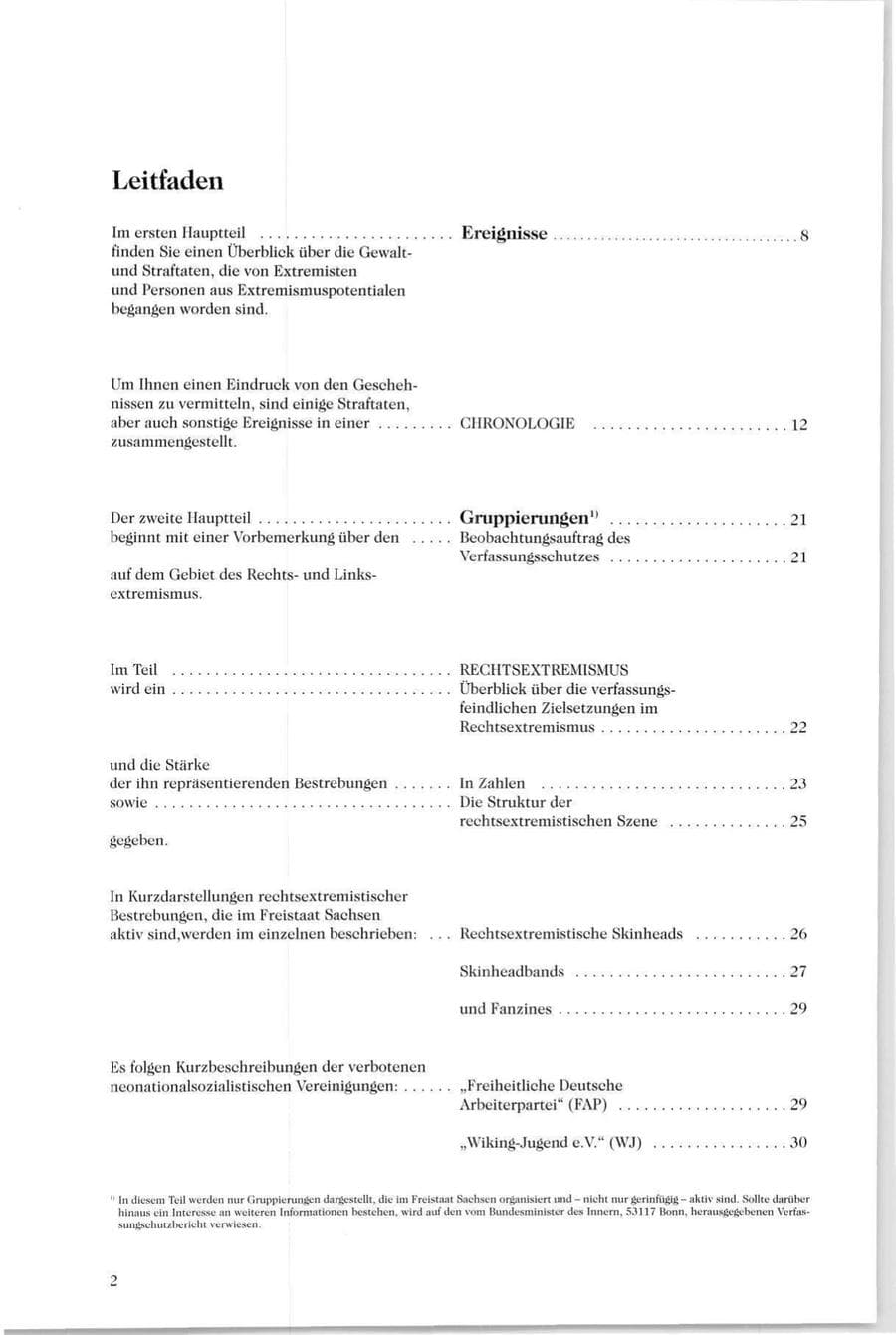 Seite 3 des Verfassungsschutzbericht 1994 Sachsen