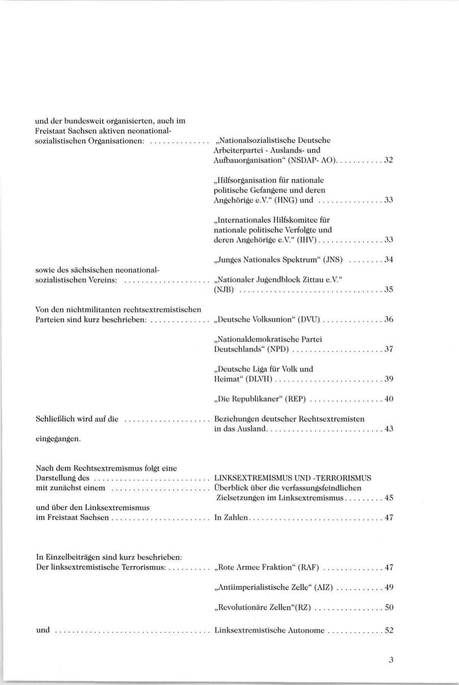 Seite 4 des Verfassungsschutzbericht 1994 Sachsen