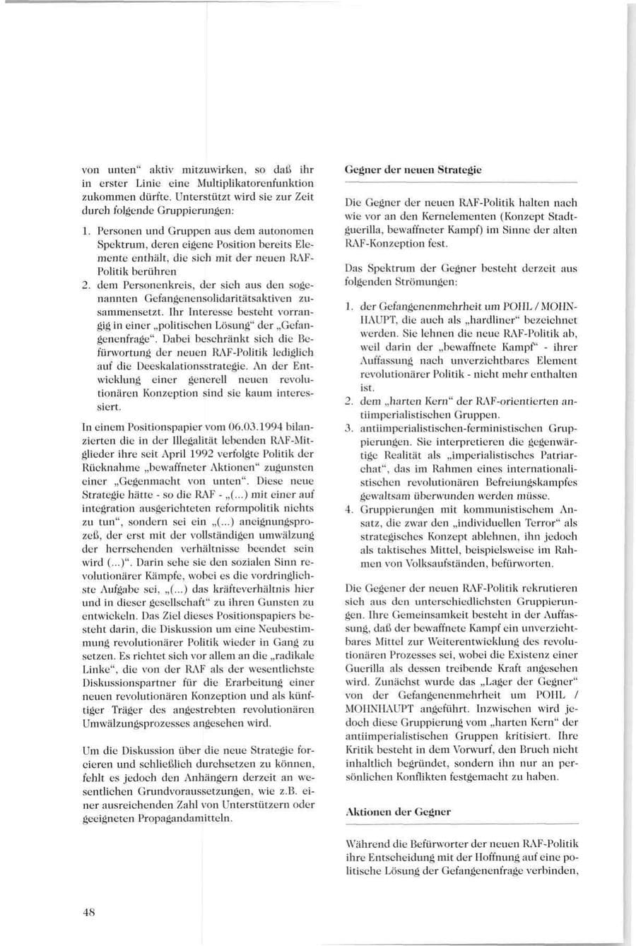 Seite 47 des Verfassungsschutzbericht 1994 Sachsen