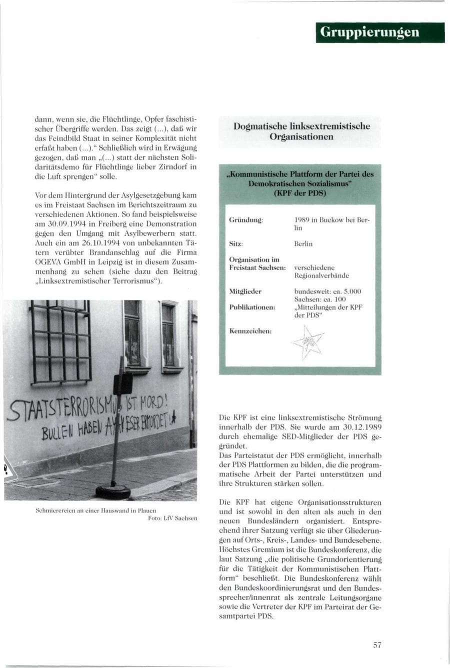 Seite 56 des Verfassungsschutzbericht 1994 Sachsen