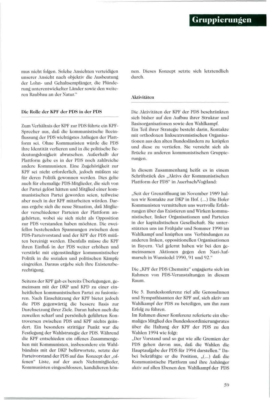 Seite 58 des Verfassungsschutzbericht 1994 Sachsen