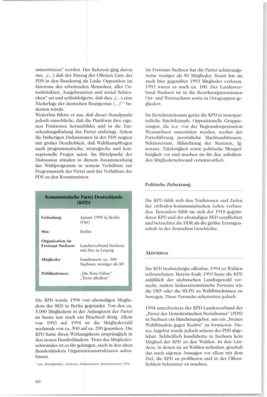 Seite 59 des Verfassungsschutzbericht 1994 Sachsen