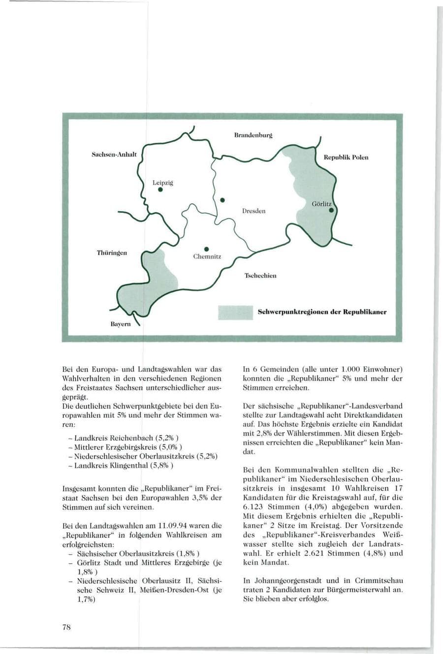 Seite 77 des Verfassungsschutzbericht 1994 Sachsen