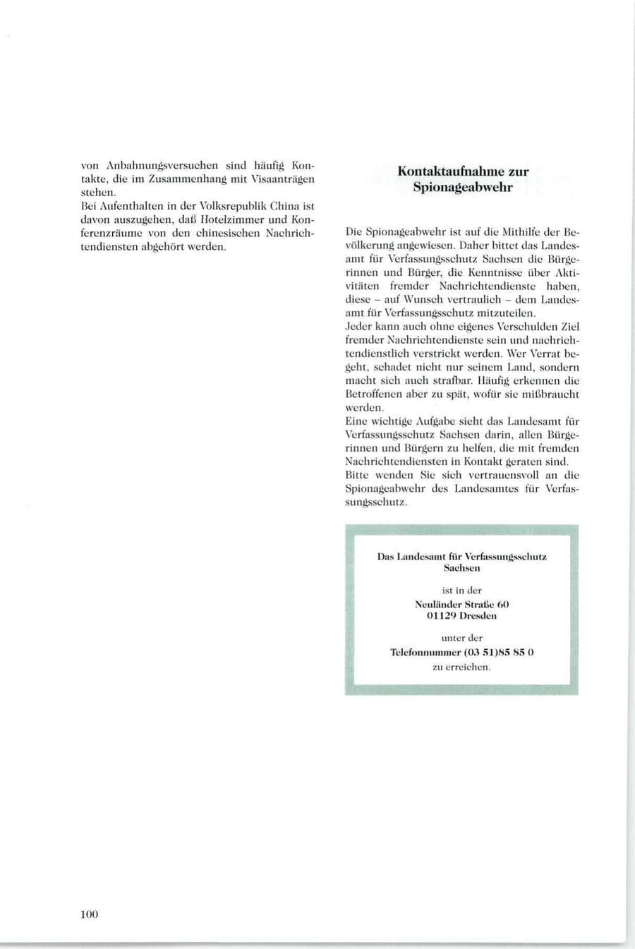 Seite 101 des Verfassungsschutzbericht 1995 Sachsen