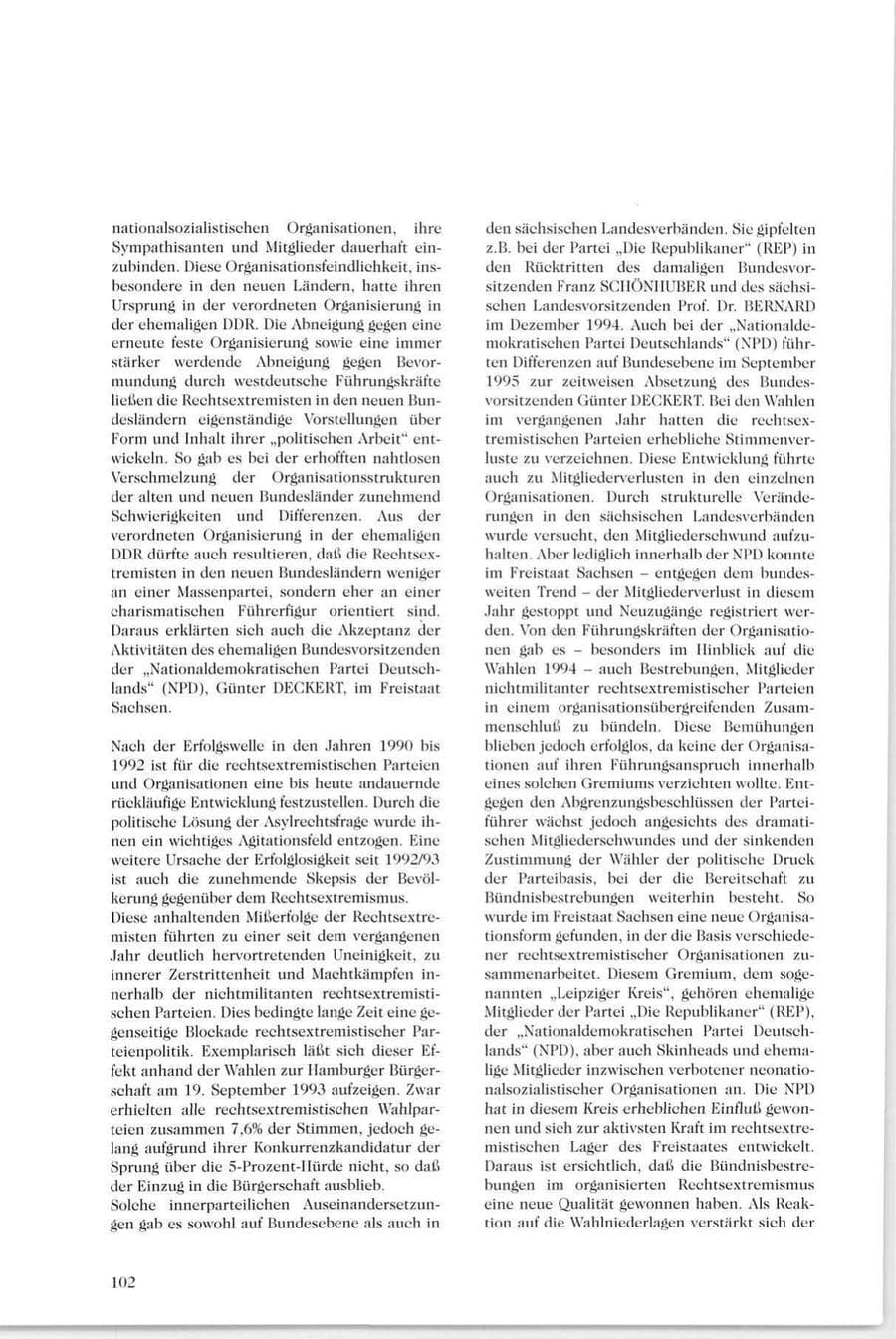 Seite 103 des Verfassungsschutzbericht 1995 Sachsen