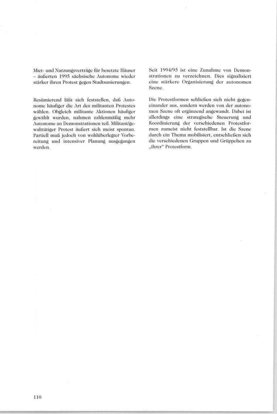 Seite 111 des Verfassungsschutzbericht 1995 Sachsen
