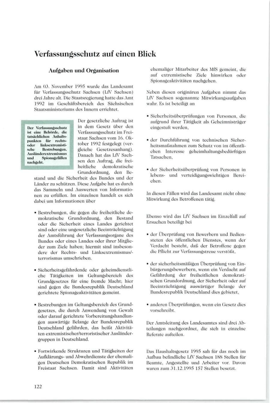 Seite 117 des Verfassungsschutzbericht 1995 Sachsen