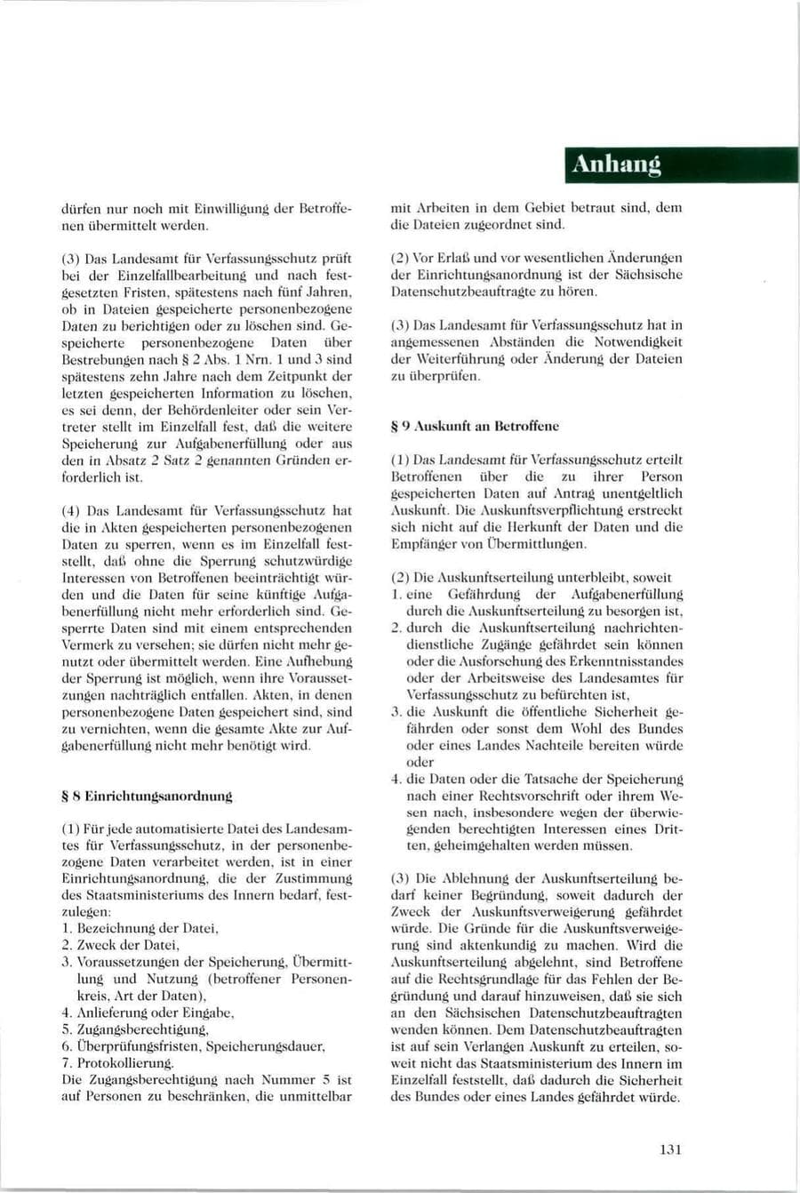 Seite 126 des Verfassungsschutzbericht 1995 Sachsen