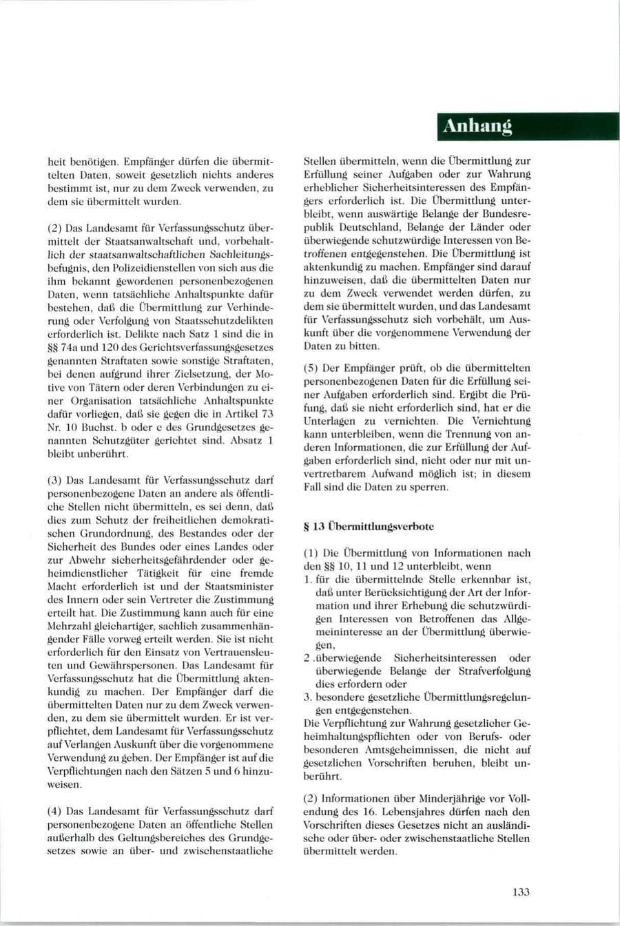 Seite 128 des Verfassungsschutzbericht 1995 Sachsen