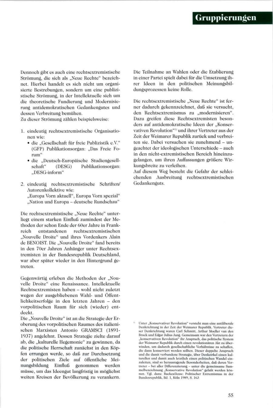 Seite 56 des Verfassungsschutzbericht 1995 Sachsen