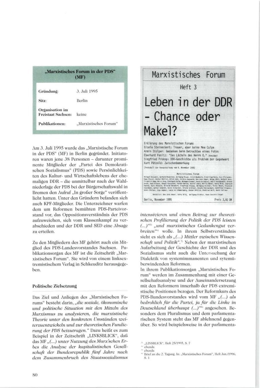 Seite 81 des Verfassungsschutzbericht 1995 Sachsen
