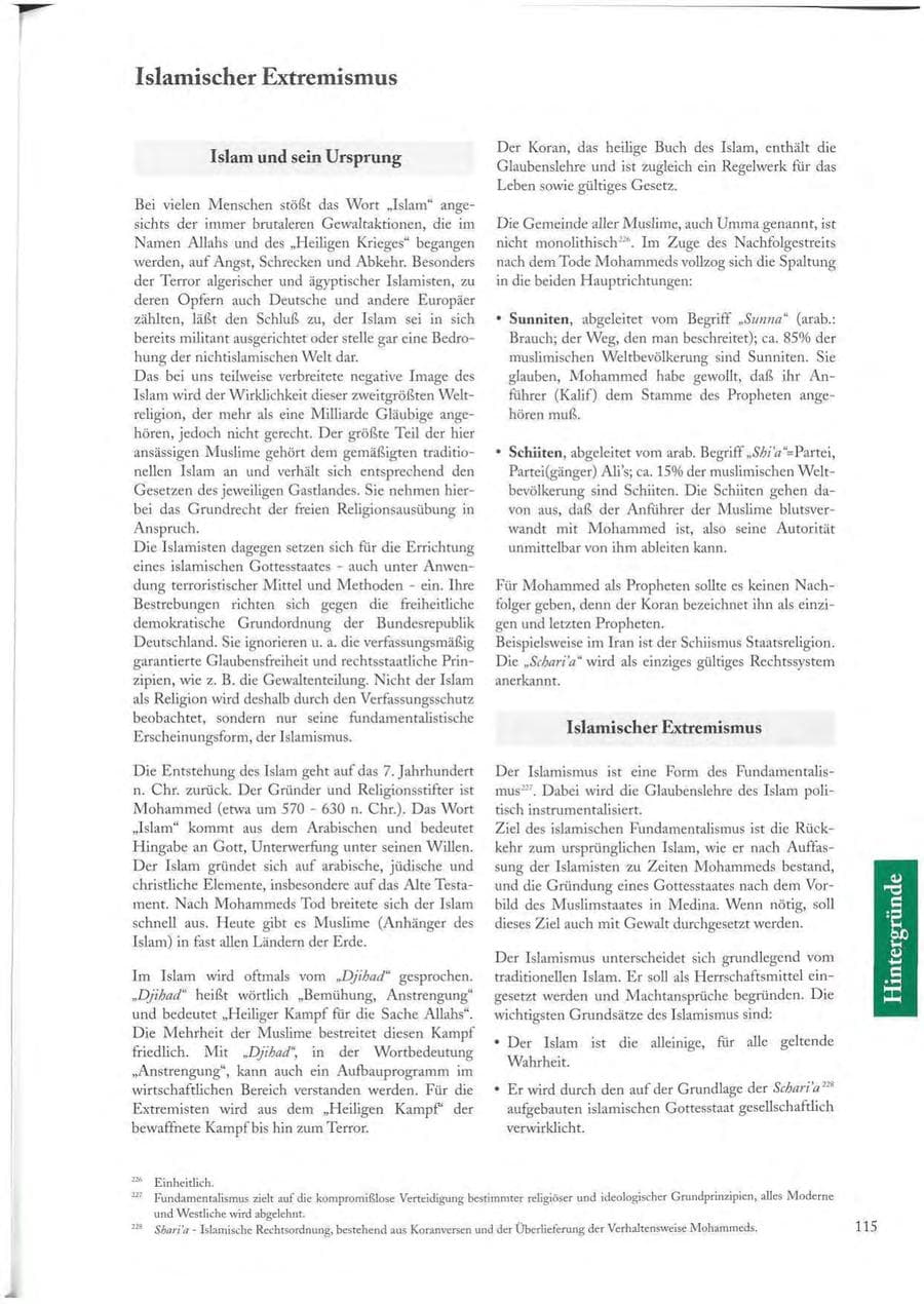 Seite 115 des Verfassungsschutzbericht 1997 Sachsen