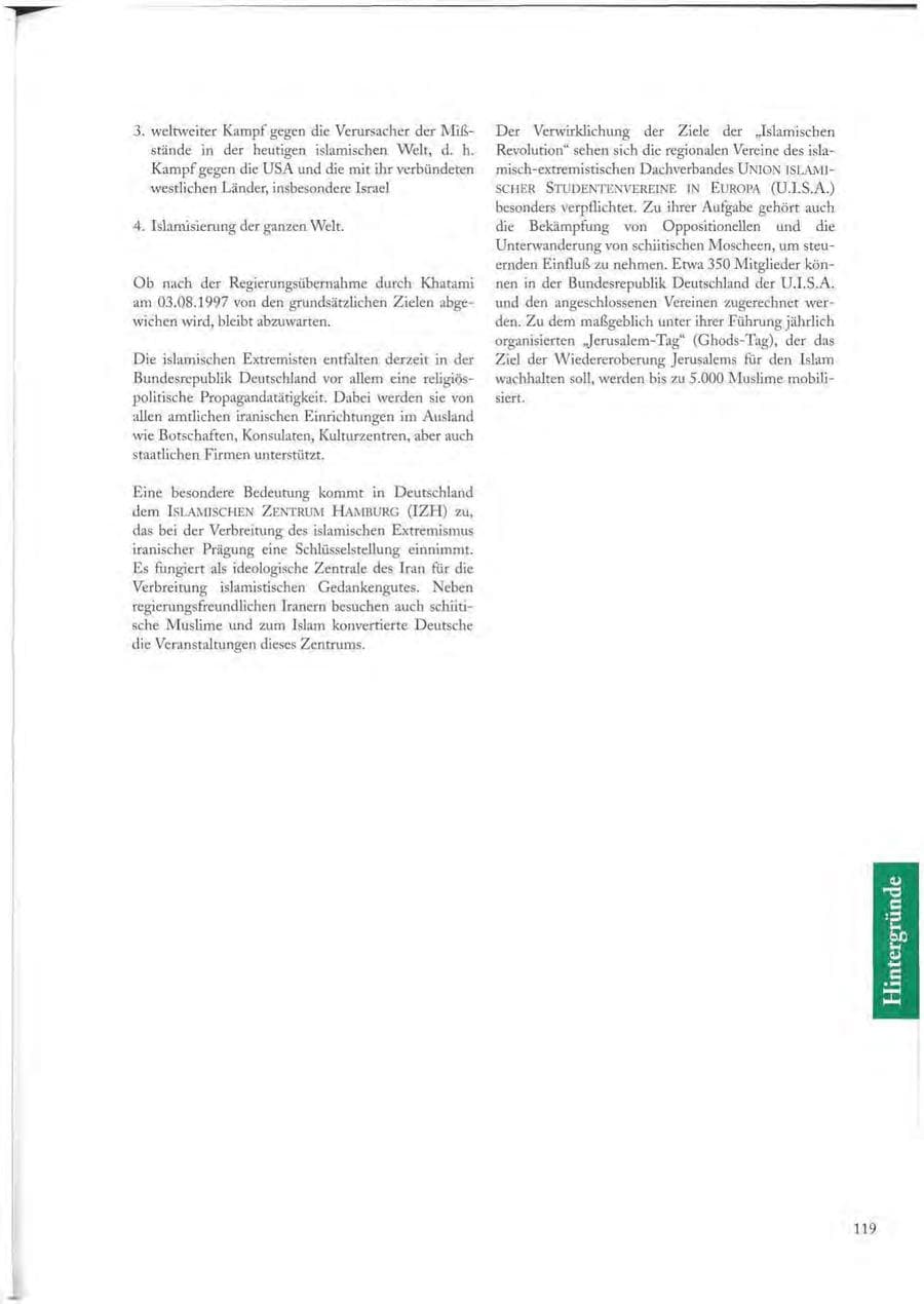 Seite 119 des Verfassungsschutzbericht 1997 Sachsen