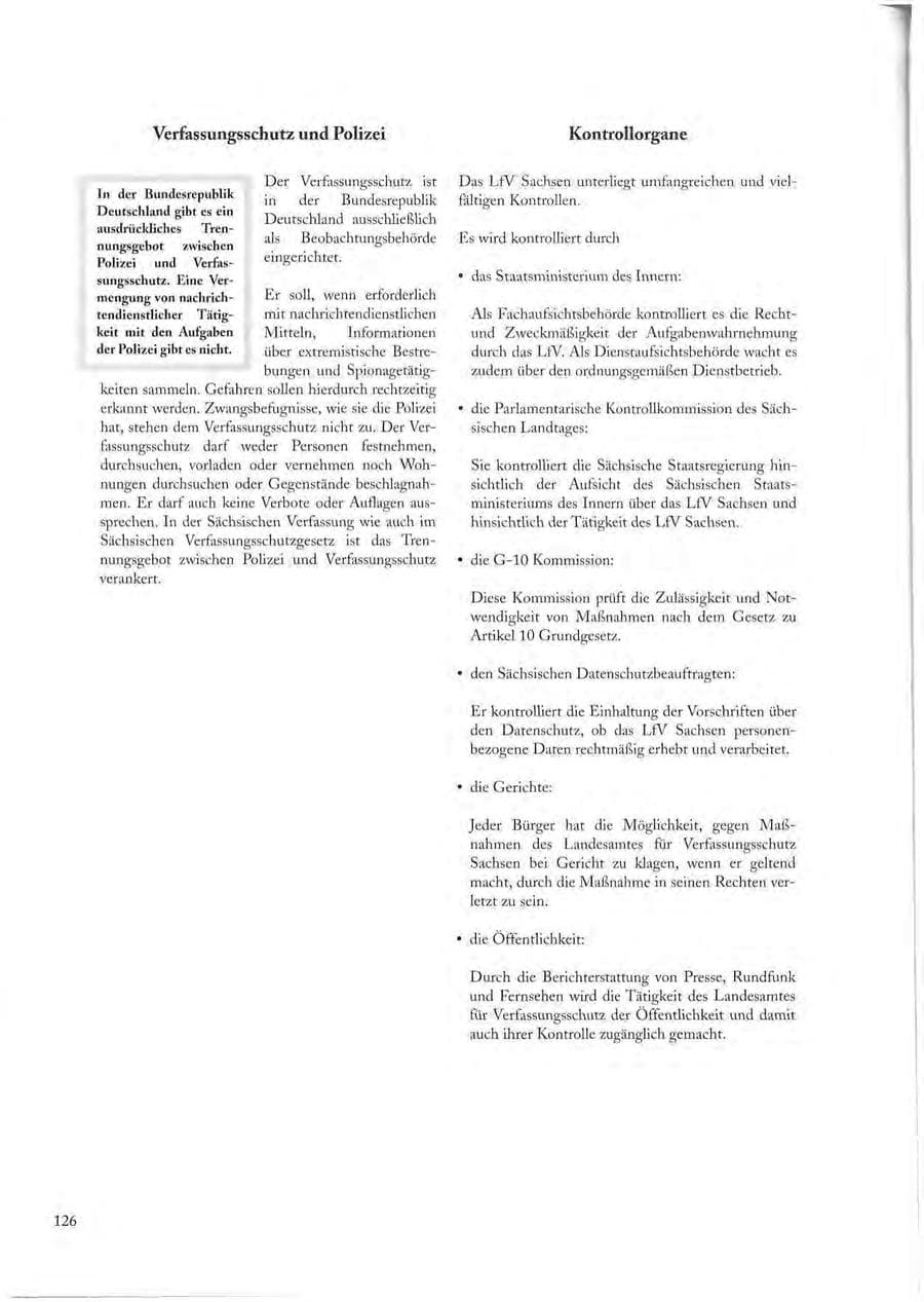 Seite 126 des Verfassungsschutzbericht 1997 Sachsen