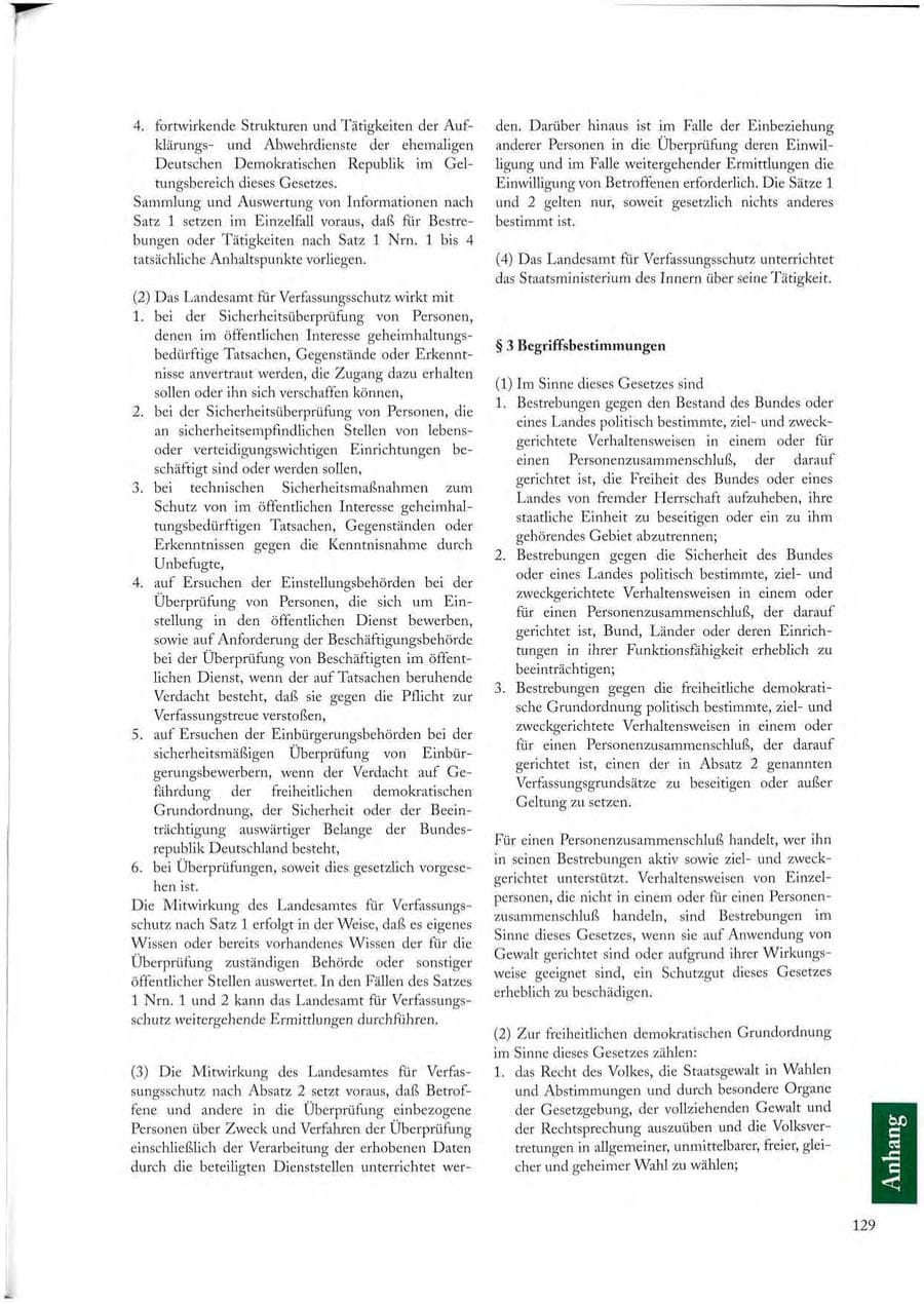 Seite 129 des Verfassungsschutzbericht 1997 Sachsen